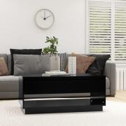 vidaXL Soffbord svart 102,5x55x44 cm konstruerat trä