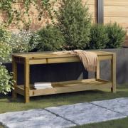vidaXL Trädgårdsbänk 108x35x45 cm impregnerad furu