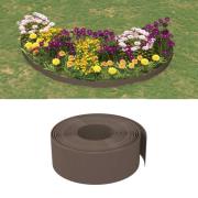 vidaXL Rabattkant brun 2 st 10 m 20 cm polyeten