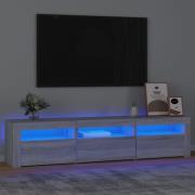 vidaXL Tv-bänk med LED-belysning grå sonoma 180x35x40 cm