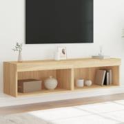 vidaXL Tv-bänk med LED-belysning 2 st sonoma-ek 60x30x30 cm