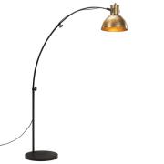 vidaXL Golvlampa 25 W antik mässing 150 cm E27