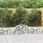 vidaXL Gabion bågformad 9 st 200x30x40/60 cm galvaniserat järn