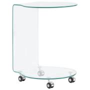 vidaXL Soffbord 45x40x58 cm härdat glas