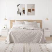 vidaXL Sängbord 2 st vit 40x31x50 cm massivt furu