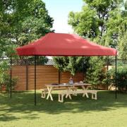 vidaXL Pop-Up hopfällbart partytält 440x292x315 cm vinröd