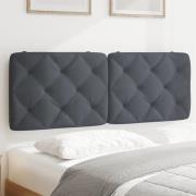 vidaXL Headboard Cushion Dark Grey 140 cm Velvet