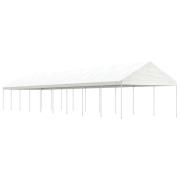 vidaXL Paviljong med tak vit 20,07x4,08x3,22 m polyeten