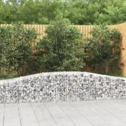 vidaXL Gabion bågformad 400x50x40/60 cm galvaniserat järn