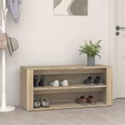 vidaXL Skohylla sonoma-ek 100x35x45 cm konstruerat trä