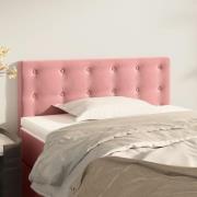 vidaXL Sänggavel rosa 90x5x78/88 cm sammet