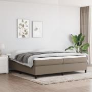 vidaXL Sängram utan madrass taupe 200x200 cm tyg