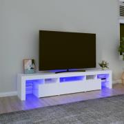 vidaXL Tv-bänk med LED-belysning vit 200x36,5x40 cm