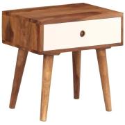 vidaXL Sängbord massivt sheshamträ 45x30x45 cm