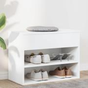 vidaXL Skobänk vit 60x30x45 cm konstruerat trä