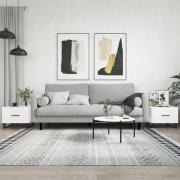 vidaXL Soffbord 2 st vit 50x50x40 cm konstruerat trä