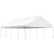 vidaXL Paviljong med tak vit 8,92x5,88x3,75 m polyeten