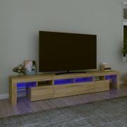 vidaXL Tv-bänk med LED-belysning sonoma ek 230x36,5x40 cm