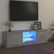 vidaXL TV-bänk med LED-belysning betonggrå 120x30x35,5 cm