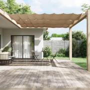 vidaXL Markis vertikal taupe 140x360 cm oxfordtyg