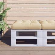 vidaXL Palldyna beige 58x58x10 cm tyg
