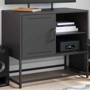 vidaXL TV-skåp svart 68x39x60,5 cm stål