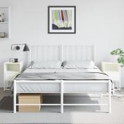 vidaXL Sängbord 2 st vit 36x39x60,5 cm stål