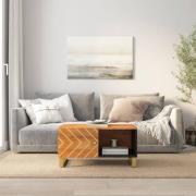 vidaXL Soffbord brun och svart 80x50x40 cm massivt mangoträ