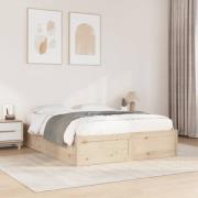 vidaXL Sängram utan madrass 140x200 cm massiv furu