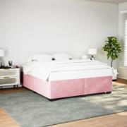 vidaXL Sängram rosa 180x200 cm sammet