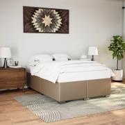 vidaXL Sängram cappuccino 140x190 cm konstläder