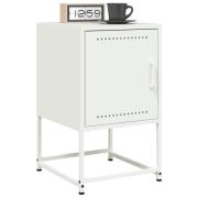 vidaXL Sängbord 2 st vit 36x39x60,5 cm stål
