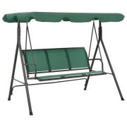 vidaXL Hammock grön 170 cm textilen & stål