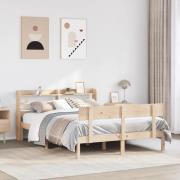 vidaXL Sängram utan madrass 140x200 cm massiv furu