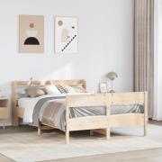 vidaXL Sängram utan madrass 120x200 cm massiv furu