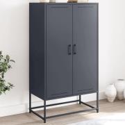 vidaXL Högskåp antracit 68,5x38,5x123,5 cm stål