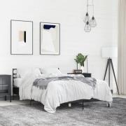 vidaXL Sängram svart 140x200 cm konstruerat trä och metall