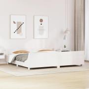 vidaXL Sängram utan madrass vit 200x200 cm massiv furu