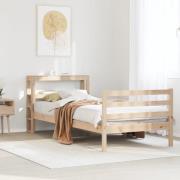 vidaXL Sängram utan madrass 90x190 cm massiv furu