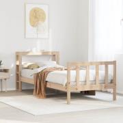 vidaXL Sängram utan madrass 90x200 cm massiv furu