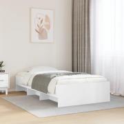 vidaXL Sängram vit 100x200 cm konstruerad trä