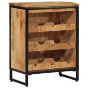 vidaXL Vinställ för 9 flaskor 55x33x70 cm massivt mangoträ
