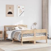 vidaXL Sängram utan madrass 120x190 cm massiv furu