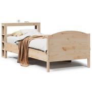 vidaXL Sängram utan madrass 75x190 cm massiv furu