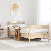 vidaXL Sängram utan madrass 90x200 cm massiv furu