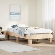 vidaXL Sängram utan madrass 75x190 cm massiv furu