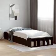 vidaXL Sängram svart 90x200 cm konstruerat trä