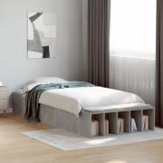 vidaXL Sängram betonggrå 90x190 cm konstruerad trä