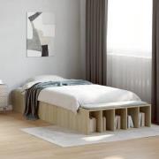 vidaXL Sängram sonoma-ek 90x200 cm konstruerad trä