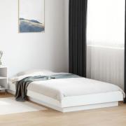 vidaXL Sängram med LEDs vit 90x200 cm konstruerat trä